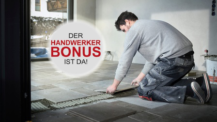 Handwerkerbonus 2024 - Fliesenlegen